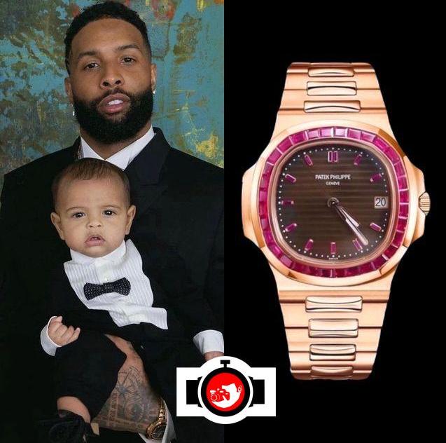 american football player Odell Beckham Jr spotted wearing a Patek Philippe 5723/112R