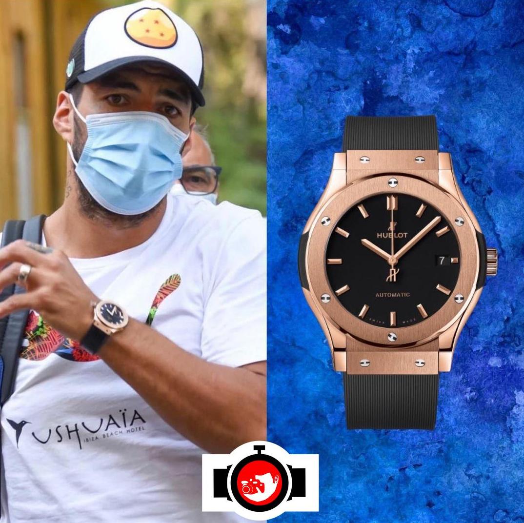 footballer Luis Suarez spotted wearing a Hublot 542.OX.1181.RX