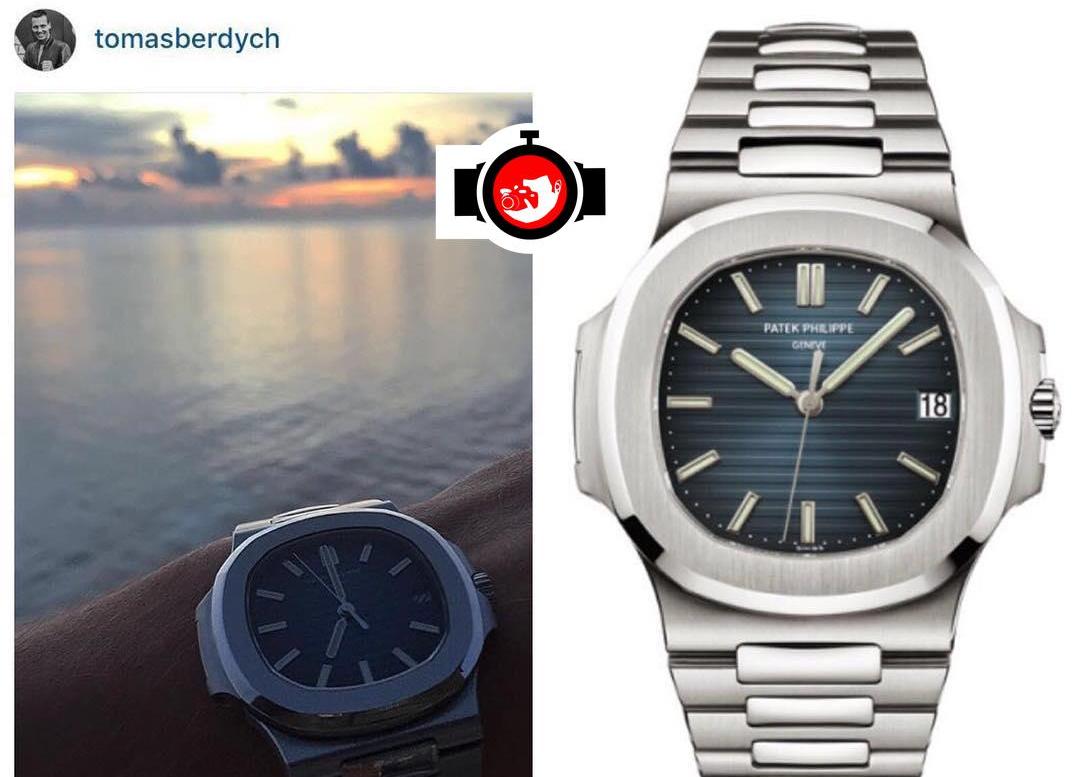 tennis player Tomas Berdych spotted wearing a Patek Philippe 5711/1A-010