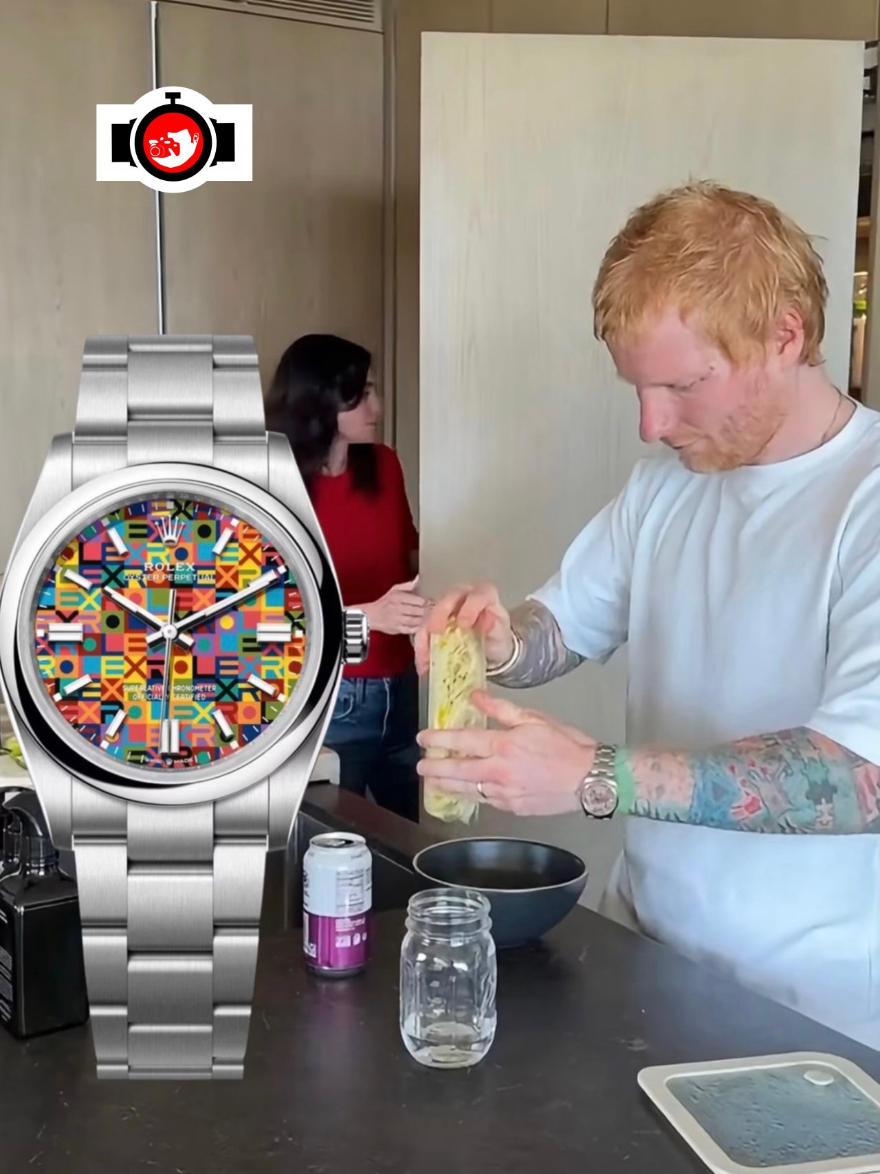 musician Ed Sheeran spotted wearing a Rolex 126000