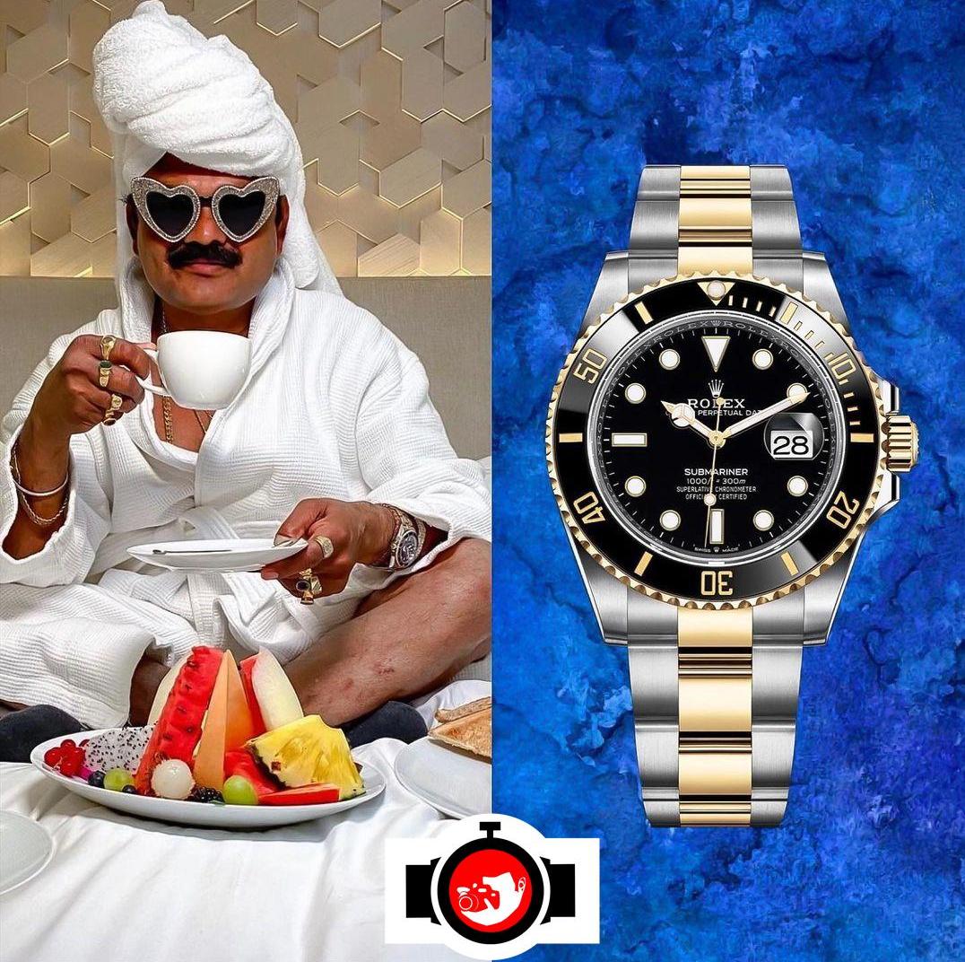 comedian Shantinath Sul spotted wearing a Rolex 126613LN