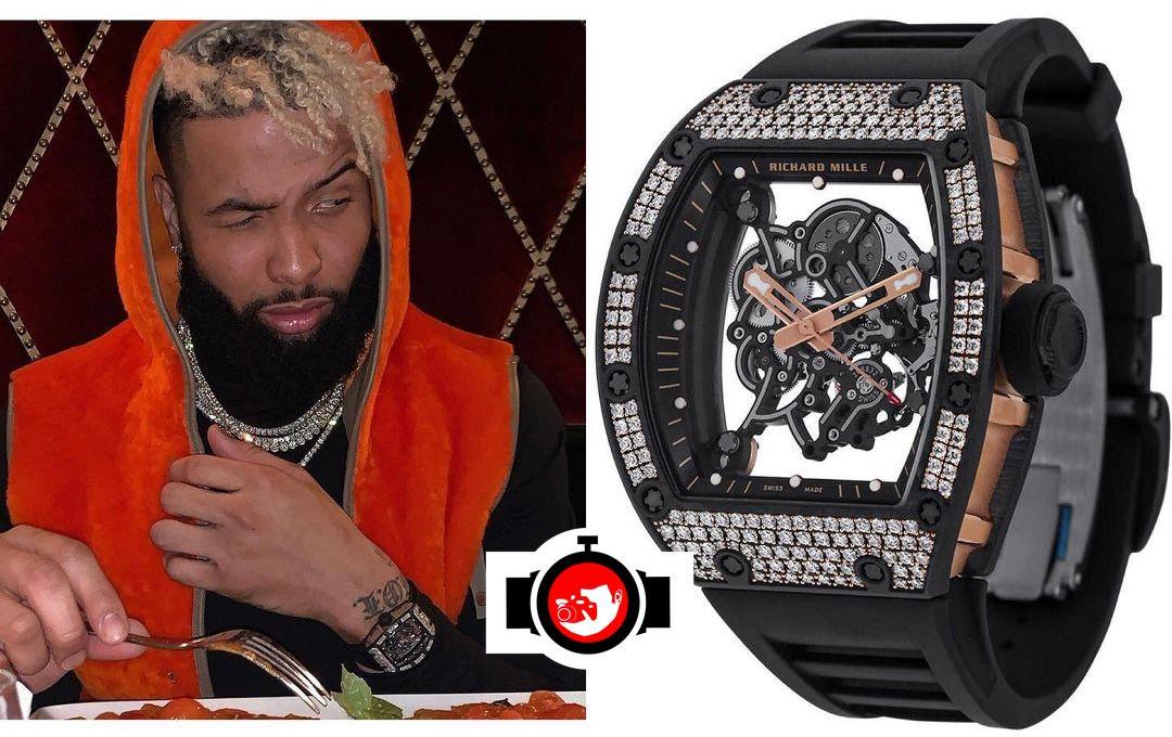 Odell Beckham Jr.'s luxury watch collection: The Rose Gold Richard Mille RM55 'Bubba Watson' with Factory Set Diamonds