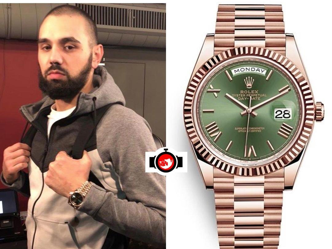 rapper Pak-Man spotted wearing a Rolex 228235