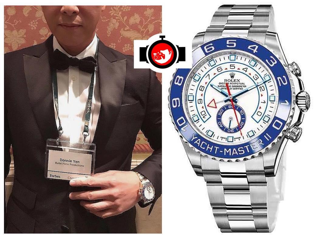 actor Donnie Yen spotted wearing a Rolex 116680
