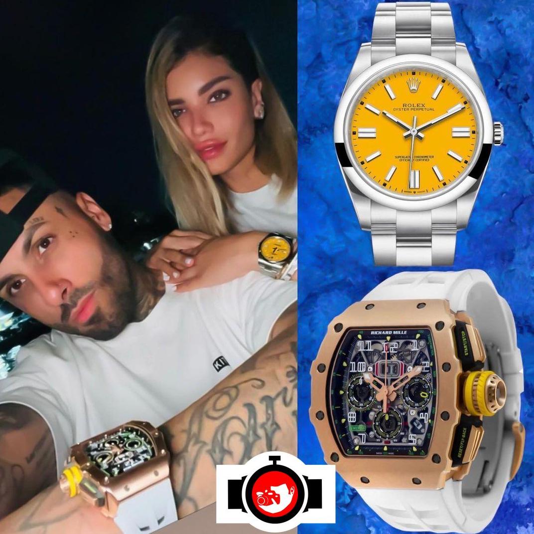 singer Nicky Jam spotted wearing a Richard Mille RM 11-03