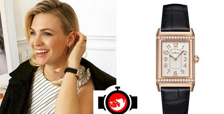 actor January Jones spotted wearing a Jaeger LeCoultre 
