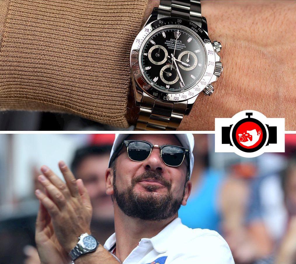 actor Michaël Youn spotted wearing a Rolex 116520