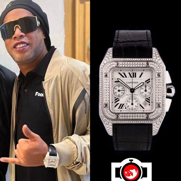 footballer Ronaldinho spotted wearing a Cartier 