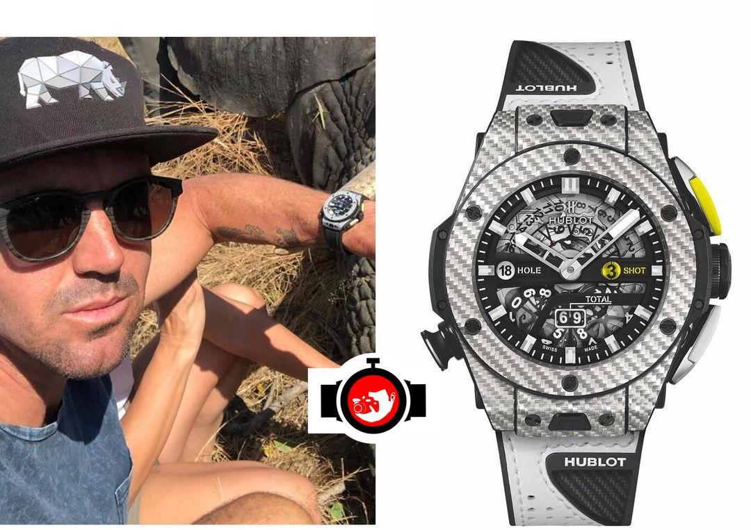 cricketer Kevin Pietersen spotted wearing a Hublot 416.YS.1120.VR