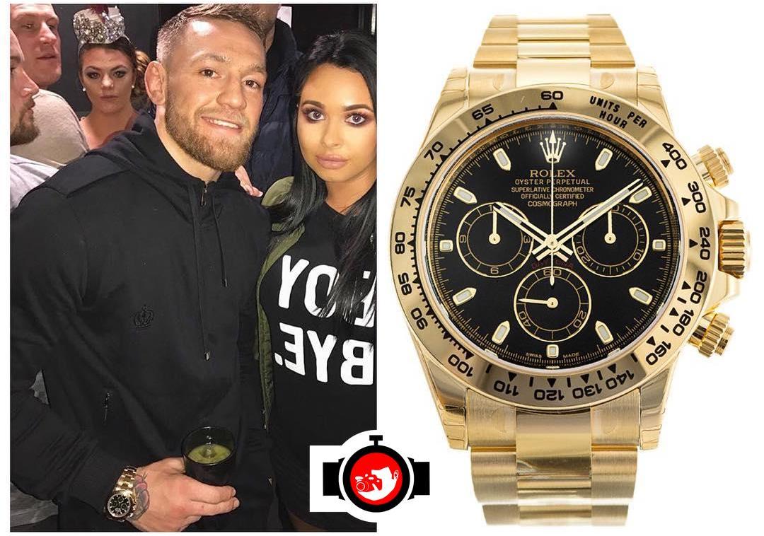 mixed martial artist Conor McGregor spotted wearing a Rolex 116508