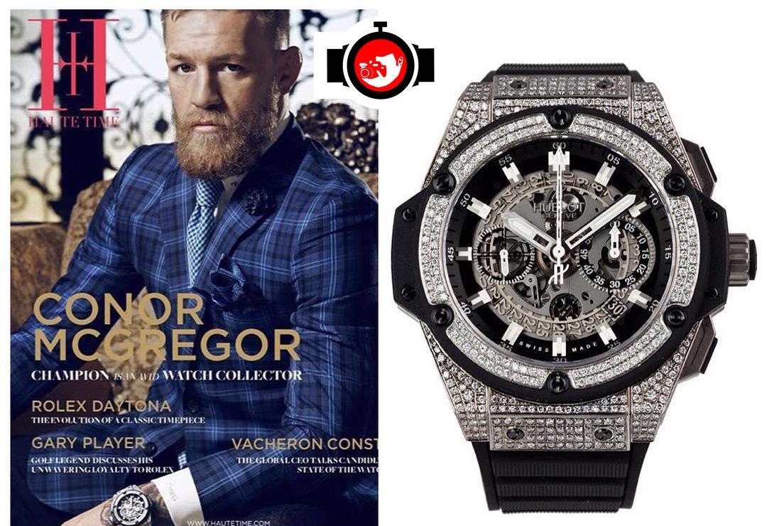 mixed martial artist Conor McGregor spotted wearing a Hublot 701.NX.0170.RX.1704