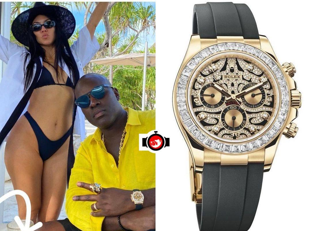influencer Corey Gamble spotted wearing a Rolex 116588TBR