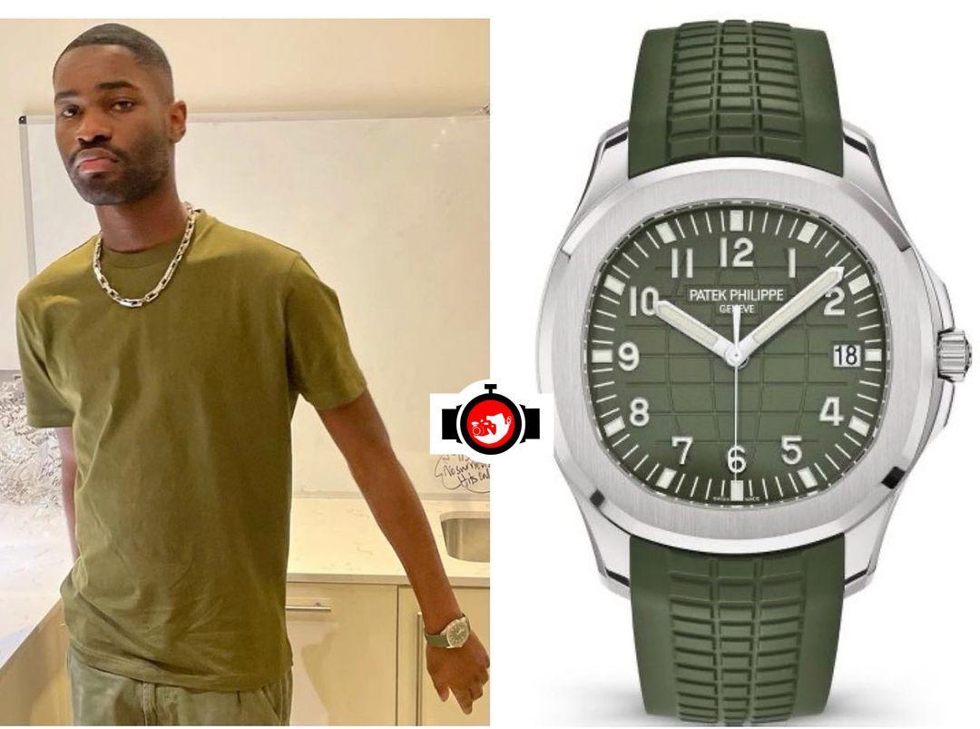 rapper Dave spotted wearing a Patek Philippe 5168G