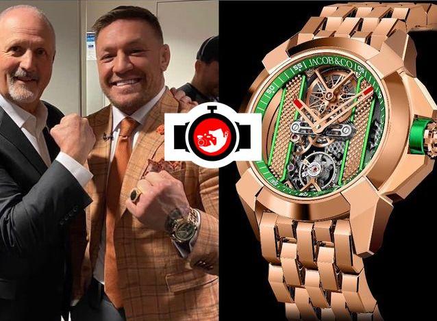 Conor McGregor's Luxury Watch Collection: The Jacob & Co Epic X On a Full 18K Rose Gold Bracelet With a Green Inner Ring