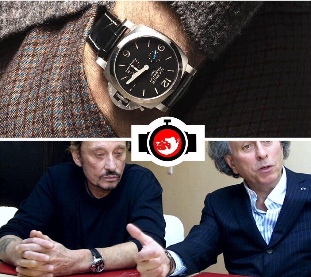 singer Johnny Hallyday spotted wearing a Panerai 