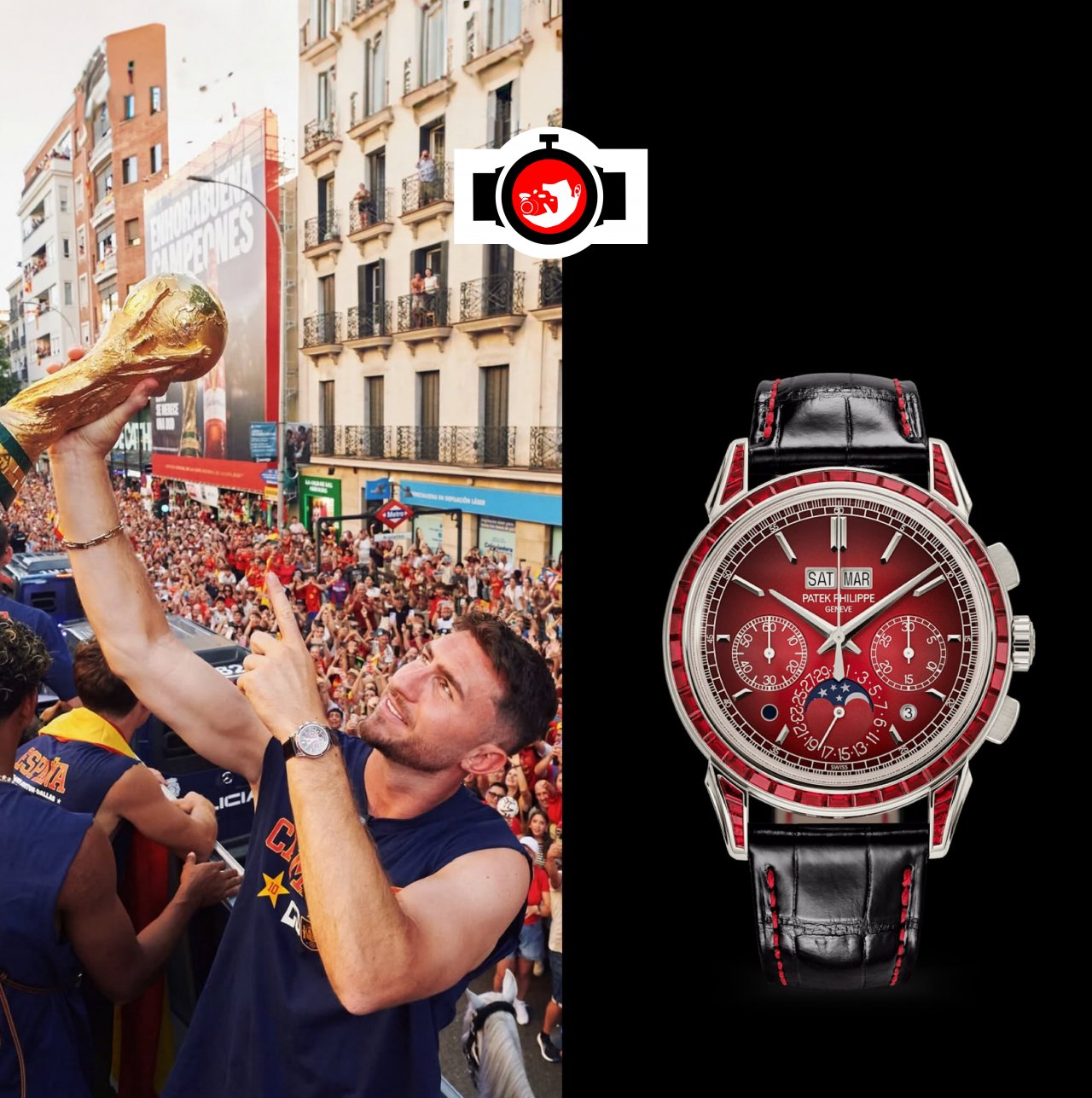 Sergio Laporte Spotted Wearing Patek Philippe Grand Complications Ref. 5271P at World Cup Victory Parade