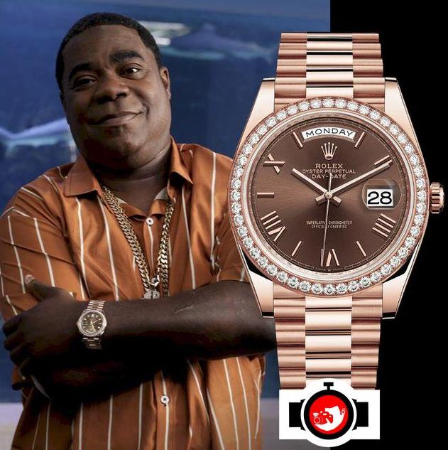 actor Tracy Morgan spotted wearing a Rolex 228345RBR