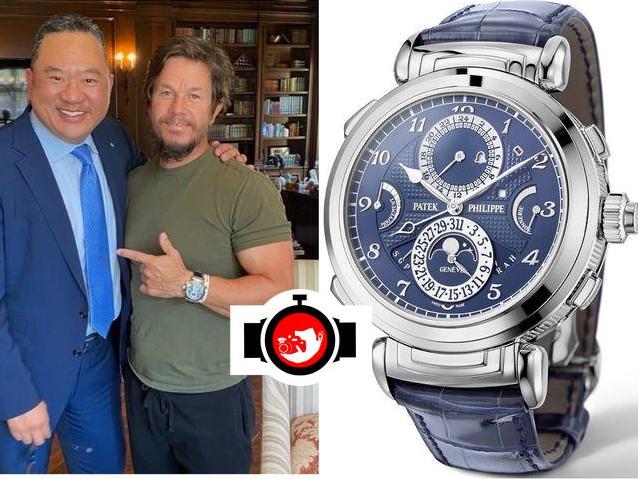 Mark Wahlberg's Luxurious Collection: 18K White Gold Patek Philippe Grandmaster Chime With a Blue Dial