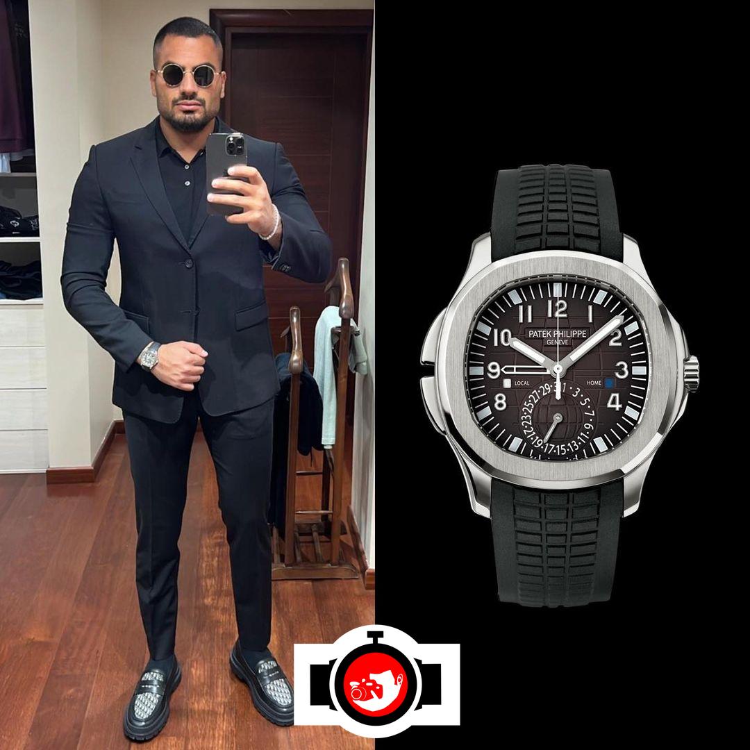 cricketer Mohammad Sheikh spotted wearing a Patek Philippe 5164A