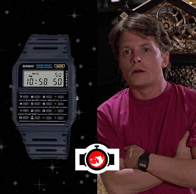 actor Michael J. Fox spotted wearing a Casio CA53W