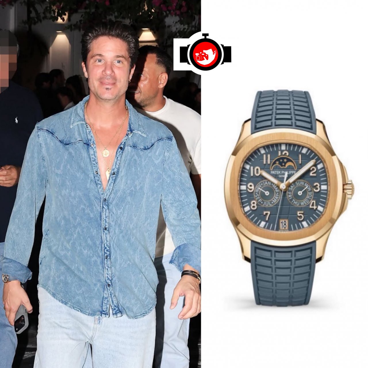 entrepreneur Nikos Oikonomopoulos spotted wearing a Patek Philippe 5650G