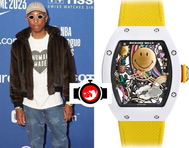 singer Pharrell William spotted wearing a Richard Mille RM 88