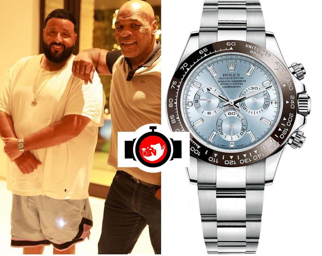 musician DJ Khaled spotted wearing a Rolex 116506