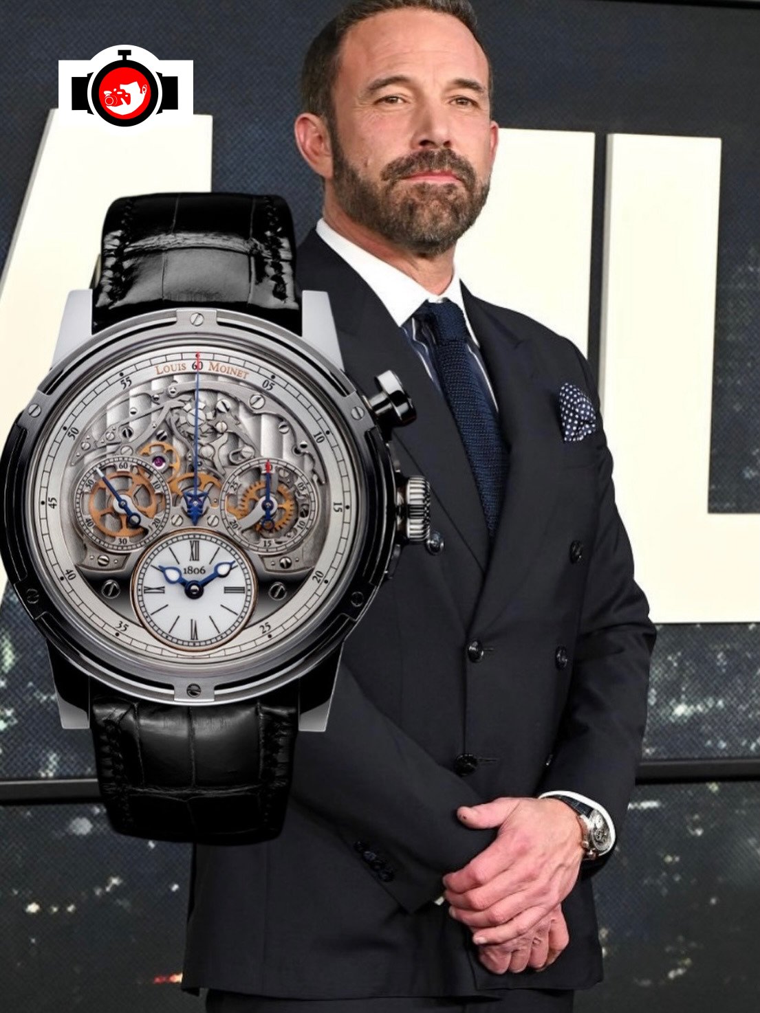actor Ben Affleck spotted wearing a Louis Moinet LM-687.60.20
