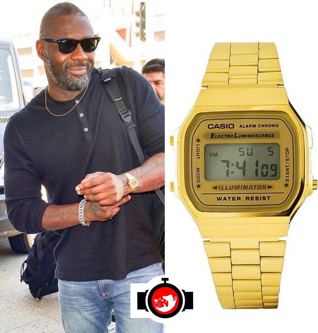 actor Idris Elba spotted wearing a Casio 