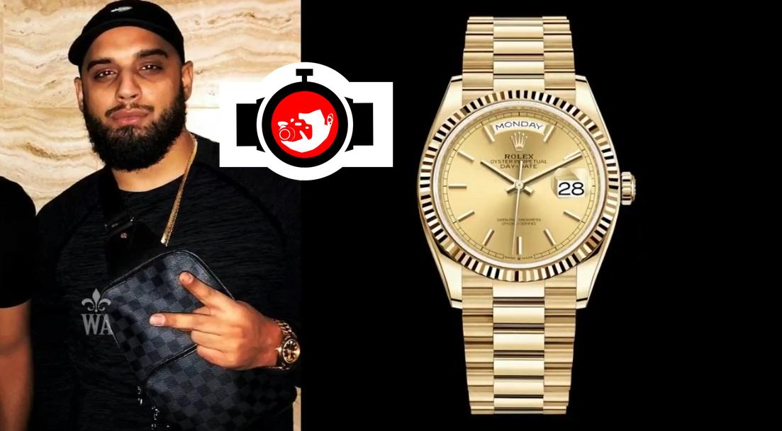 rapper Imran Khan spotted wearing a Rolex 