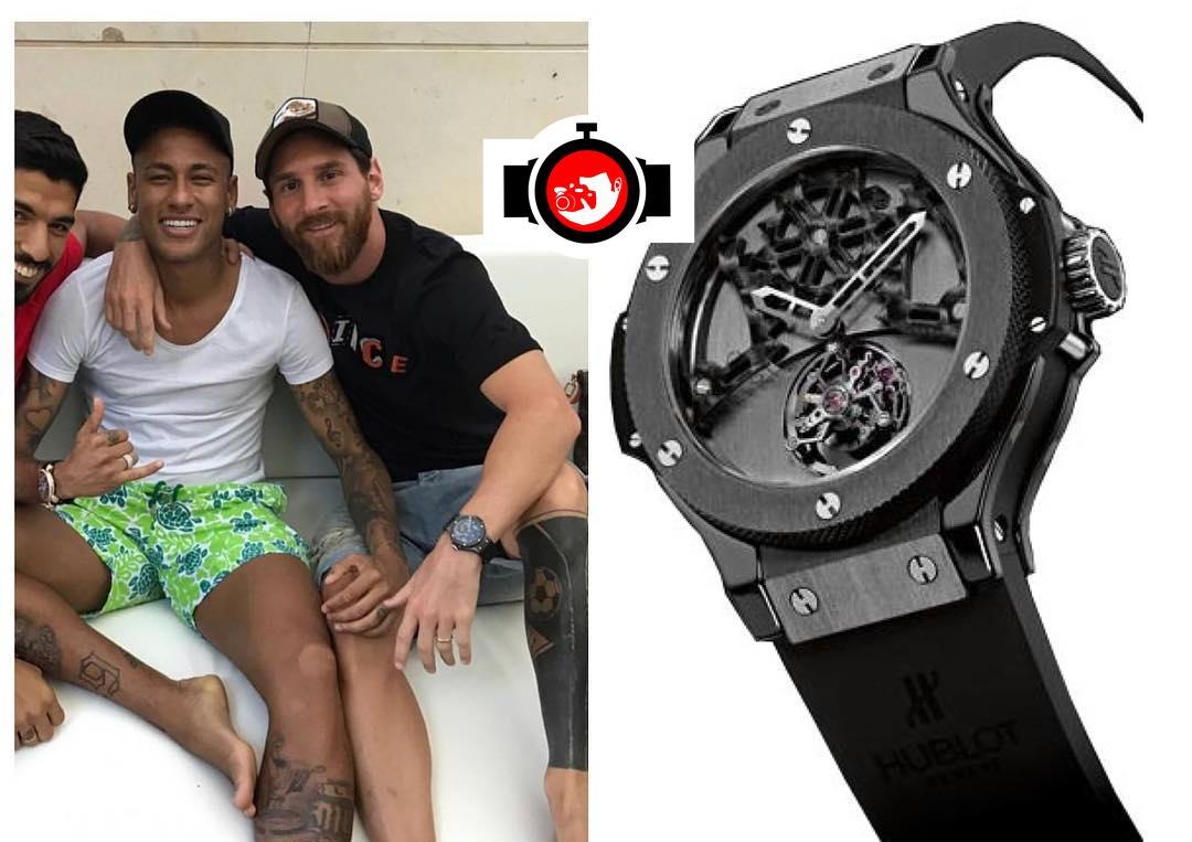 footballer Lionel Messi spotted wearing a Hublot 305.CM.002.RX