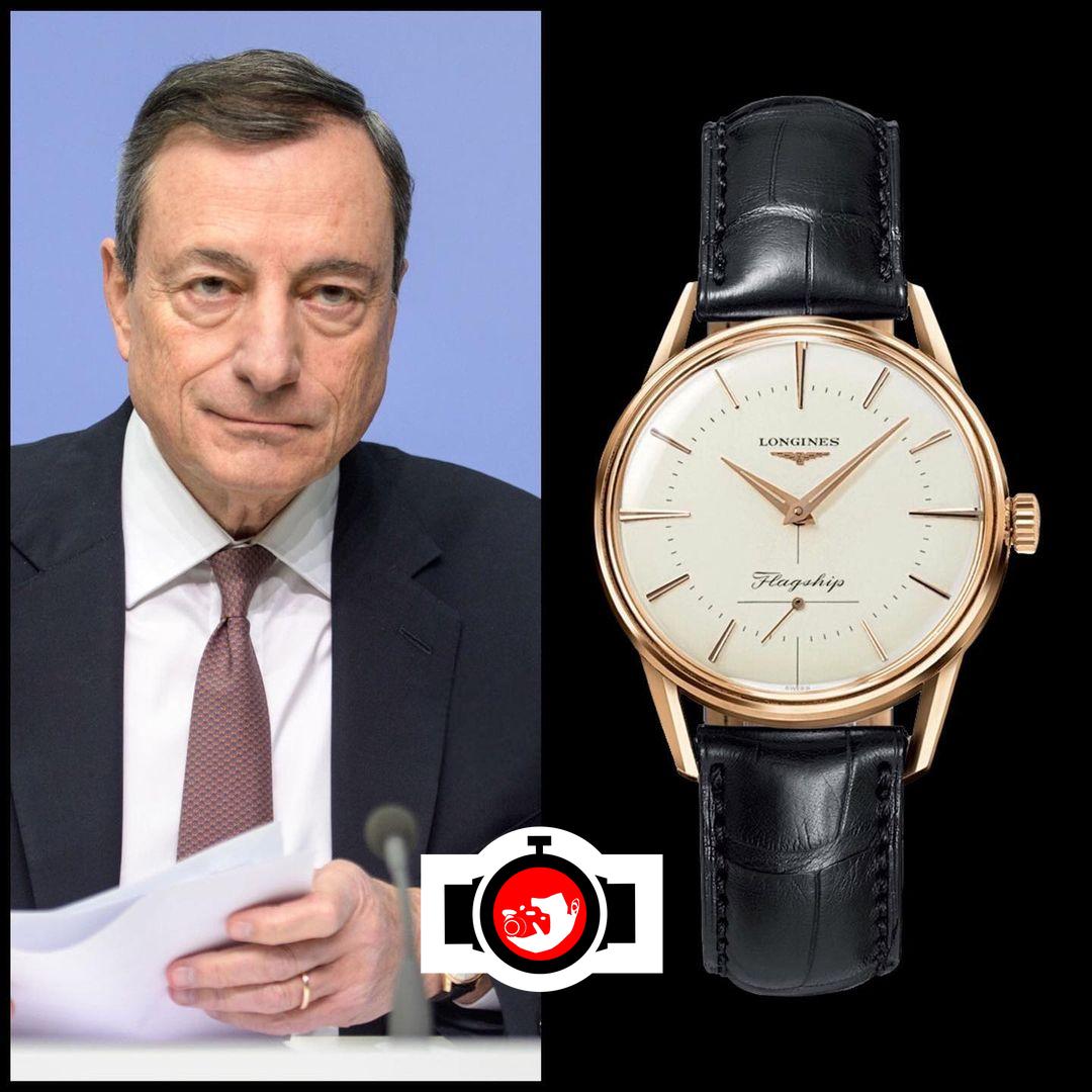 politician Mario Draghi spotted wearing a Longines L47468720