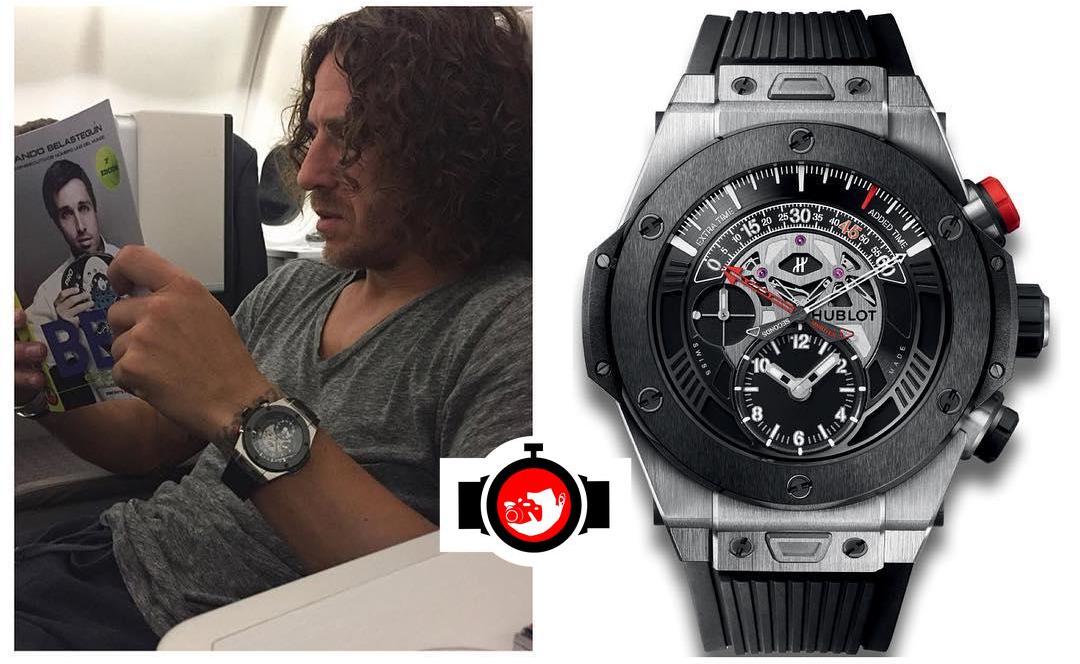footballer Carles Puyol spotted wearing a Hublot 413NM1127RX