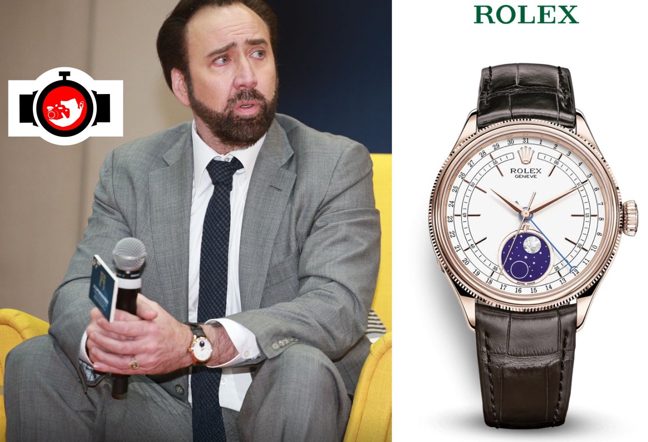 actor Nicolas Cage spotted wearing a Rolex 50535