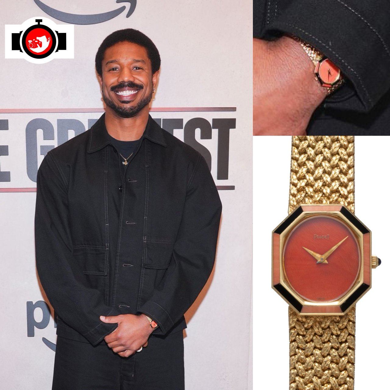actor Michael B. Jordan spotted wearing a Piaget 9341 D2