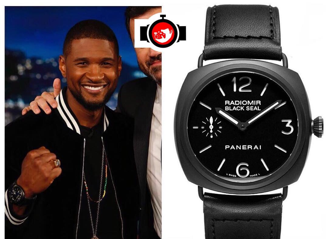 singer Usher spotted wearing a Panerai PAM00292