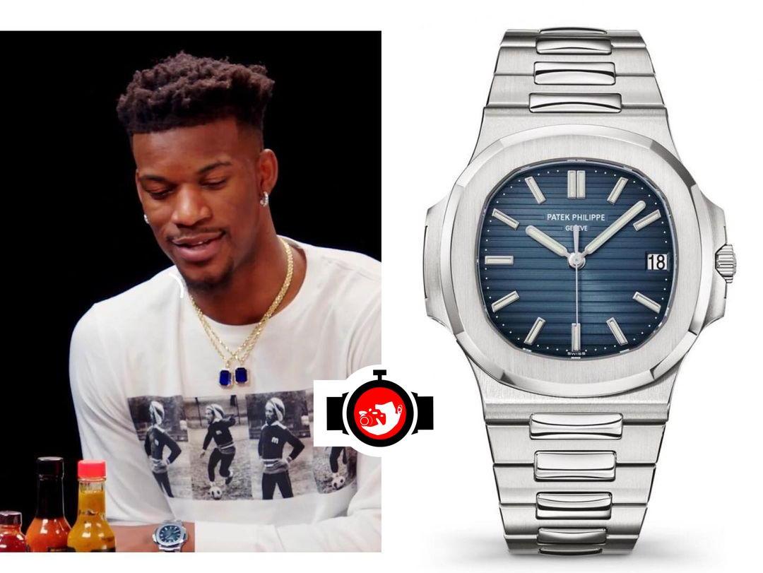 basketball player Jimmy Butler spotted wearing a Patek Philippe 5711/1A-010
