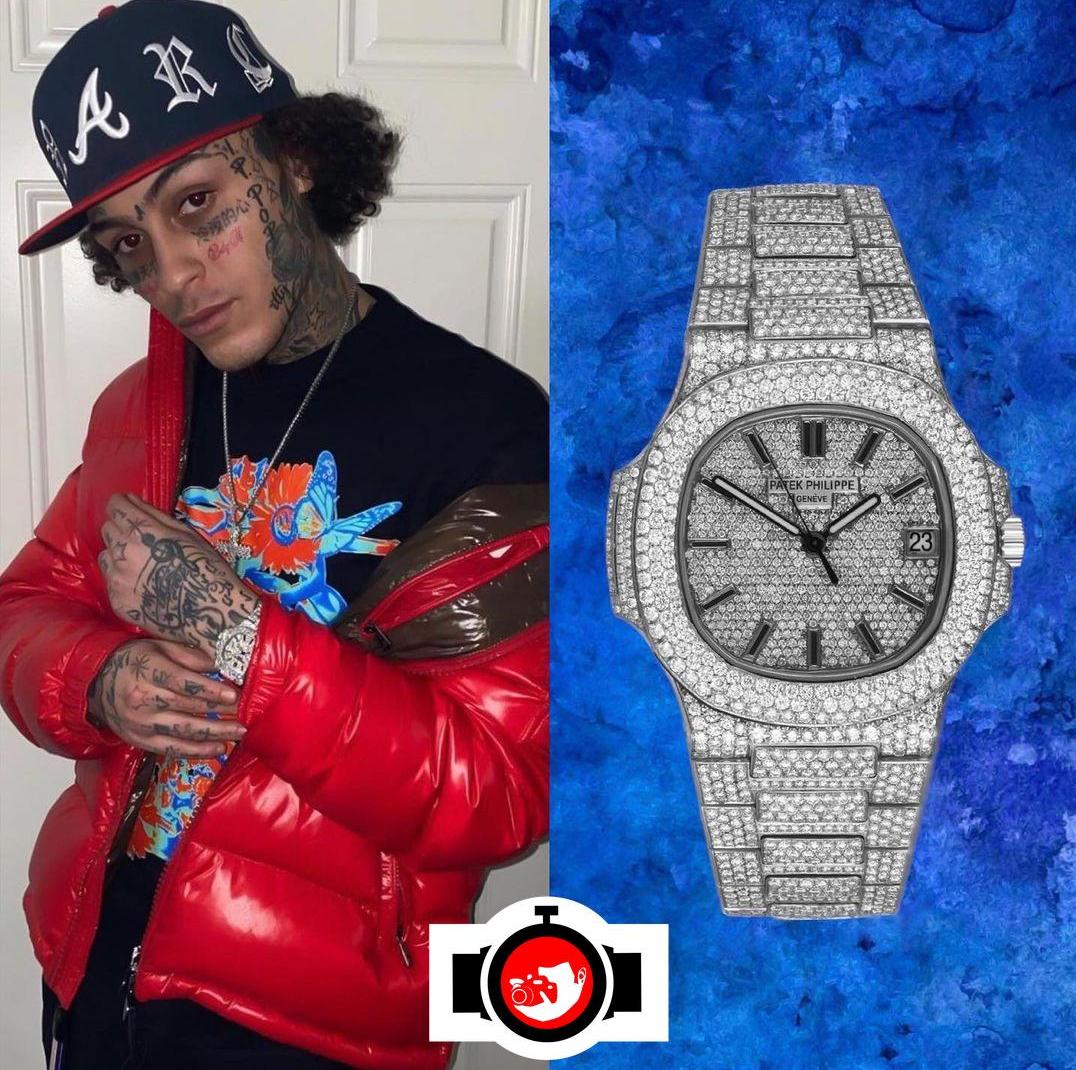 rapper Lil Skies spotted wearing a Patek Philippe 5711/1A-011