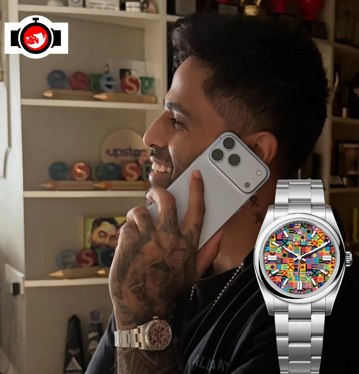 cricketer Suryakumar Yadav spotted wearing a Rolex 126000-0016