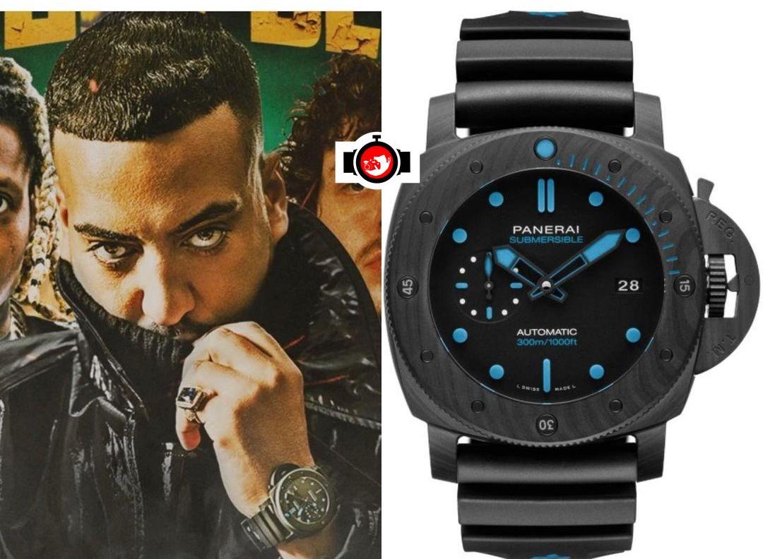 rapper French Montana spotted wearing a Panerai PAM01616