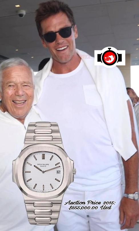 american football player Tom Brady spotted wearing a Patek Philippe 3700