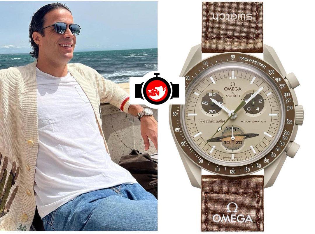 footballer Alessandro Matri spotted wearing a Swatch SO33T100