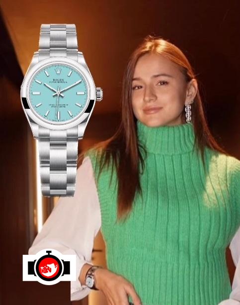 influencer Charlotte Sine spotted wearing a Rolex 