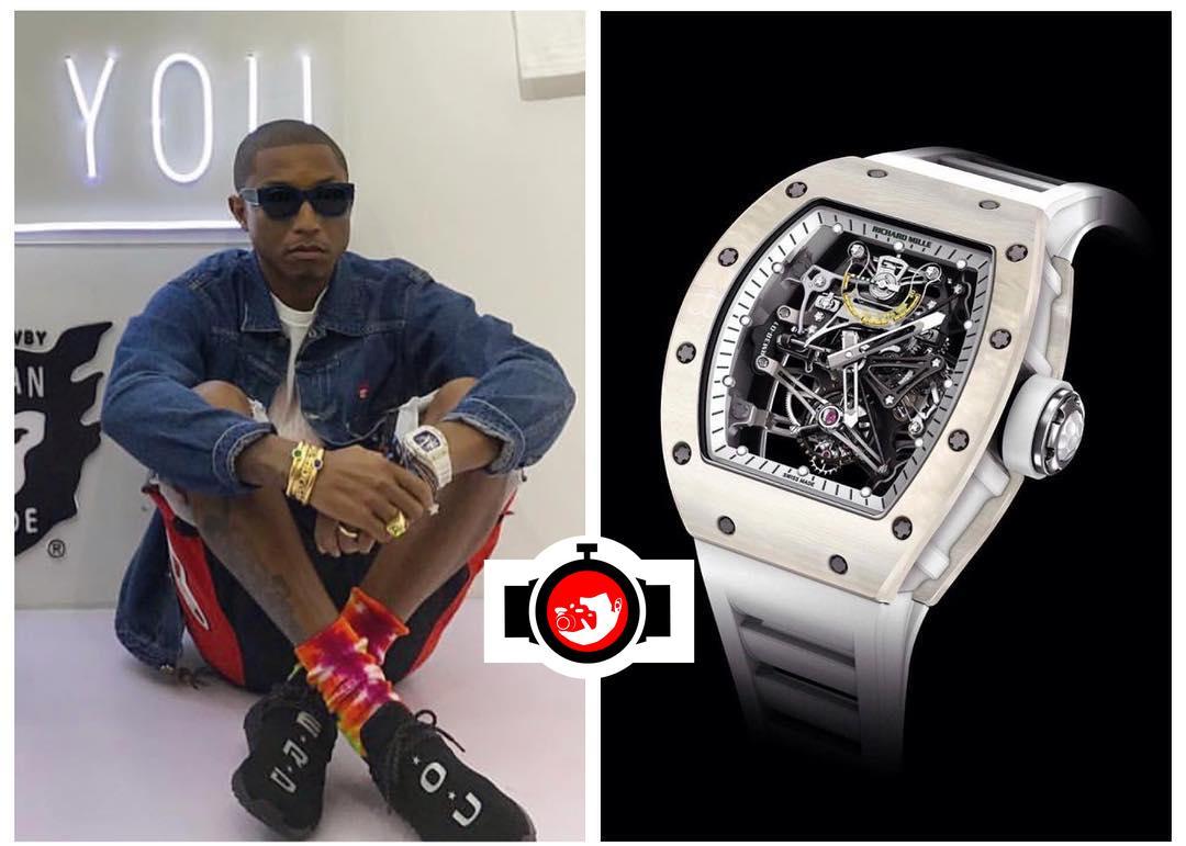 singer Pharrell William spotted wearing a Richard Mille RM38-01