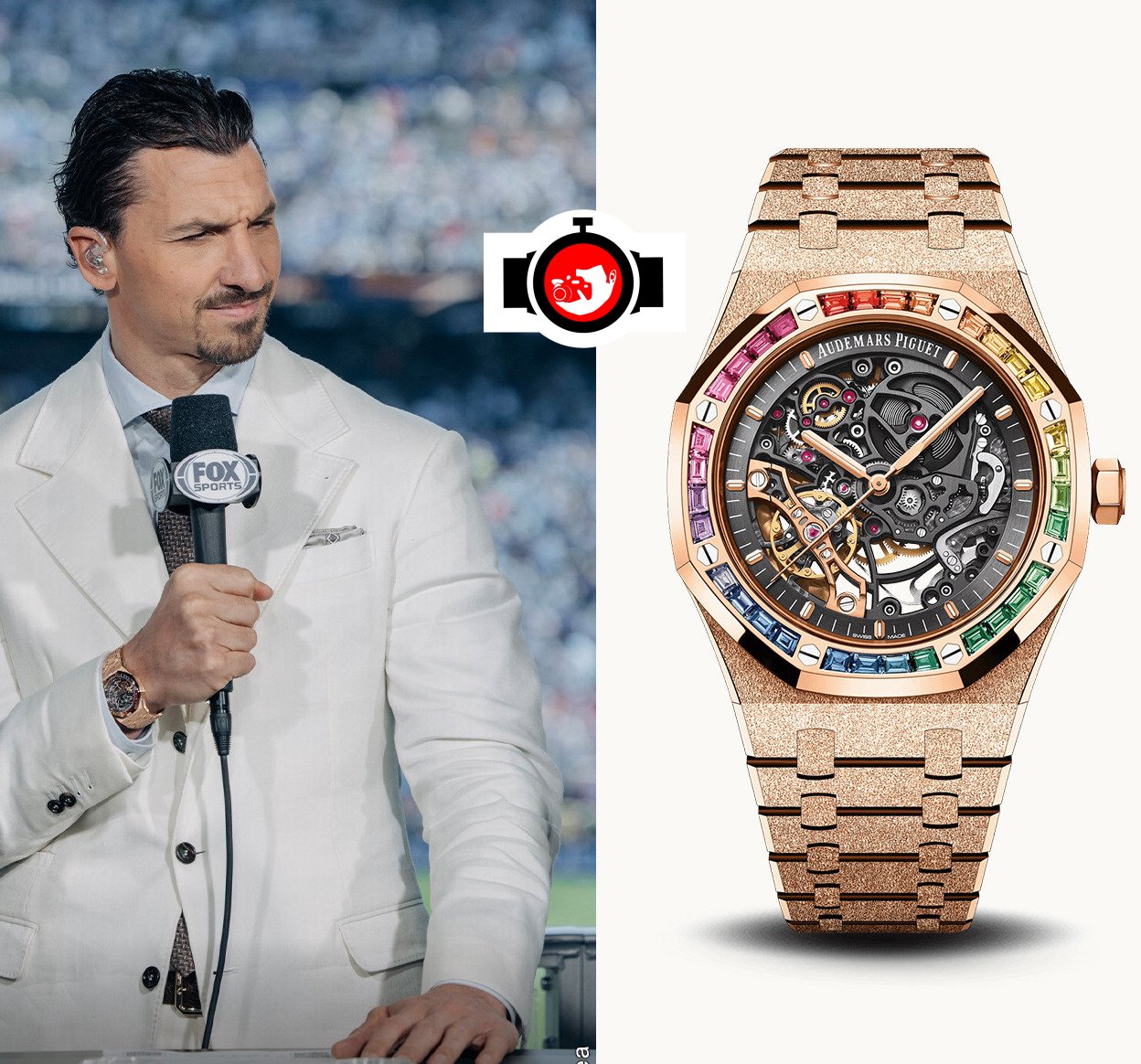footballer Zlatan Ibrahimović spotted wearing a Audemars Piguet 15412OR.01