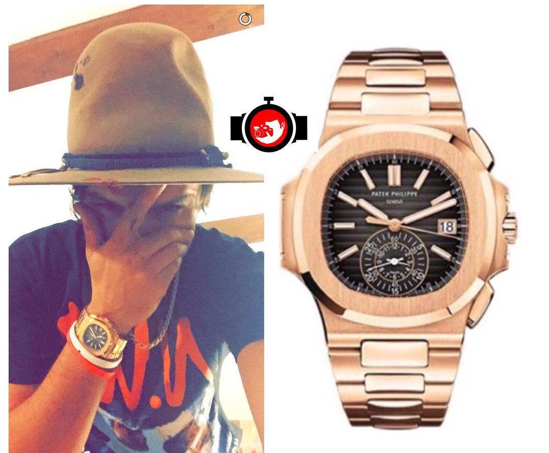 artist Alec Monopoly spotted wearing a Patek Philippe 5980R