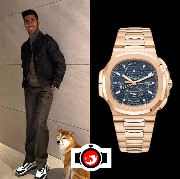 footballer Marco Asensio spotted wearing a Patek Philippe 5990/1R