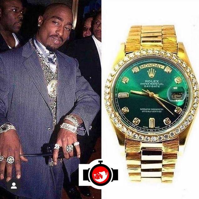 rapper Tupac Shakur 2pac spotted wearing a Rolex 