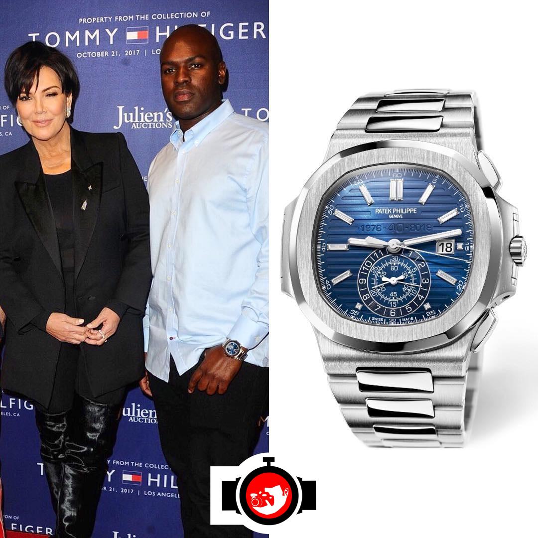 Exploring Corey Gamble's Impeccable Watch Collection: Patek Philippe Nautilus Chronograph In White Gold