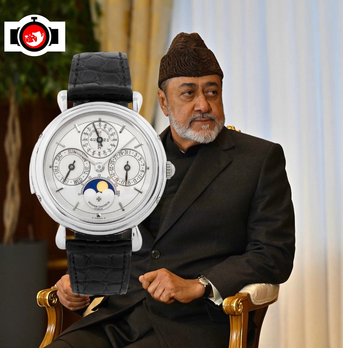 politician Qaboos bin Said spotted wearing a Vacheron Constantin 43175/000P